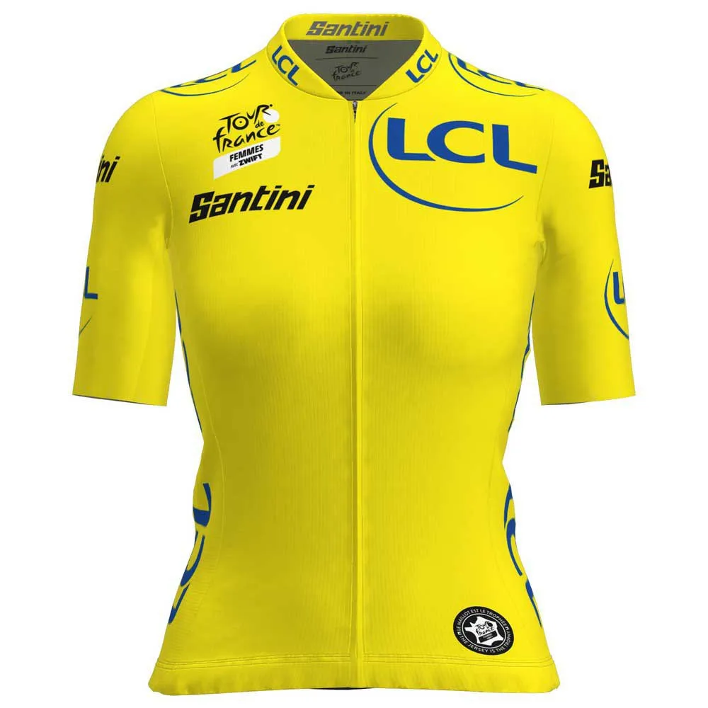 Santini Tour De France Femme Zwift Overall Leader Kurzarm-radtrikot Santini Tour De France Femme Zwift Overall Leader Kurzarm-radtrikot