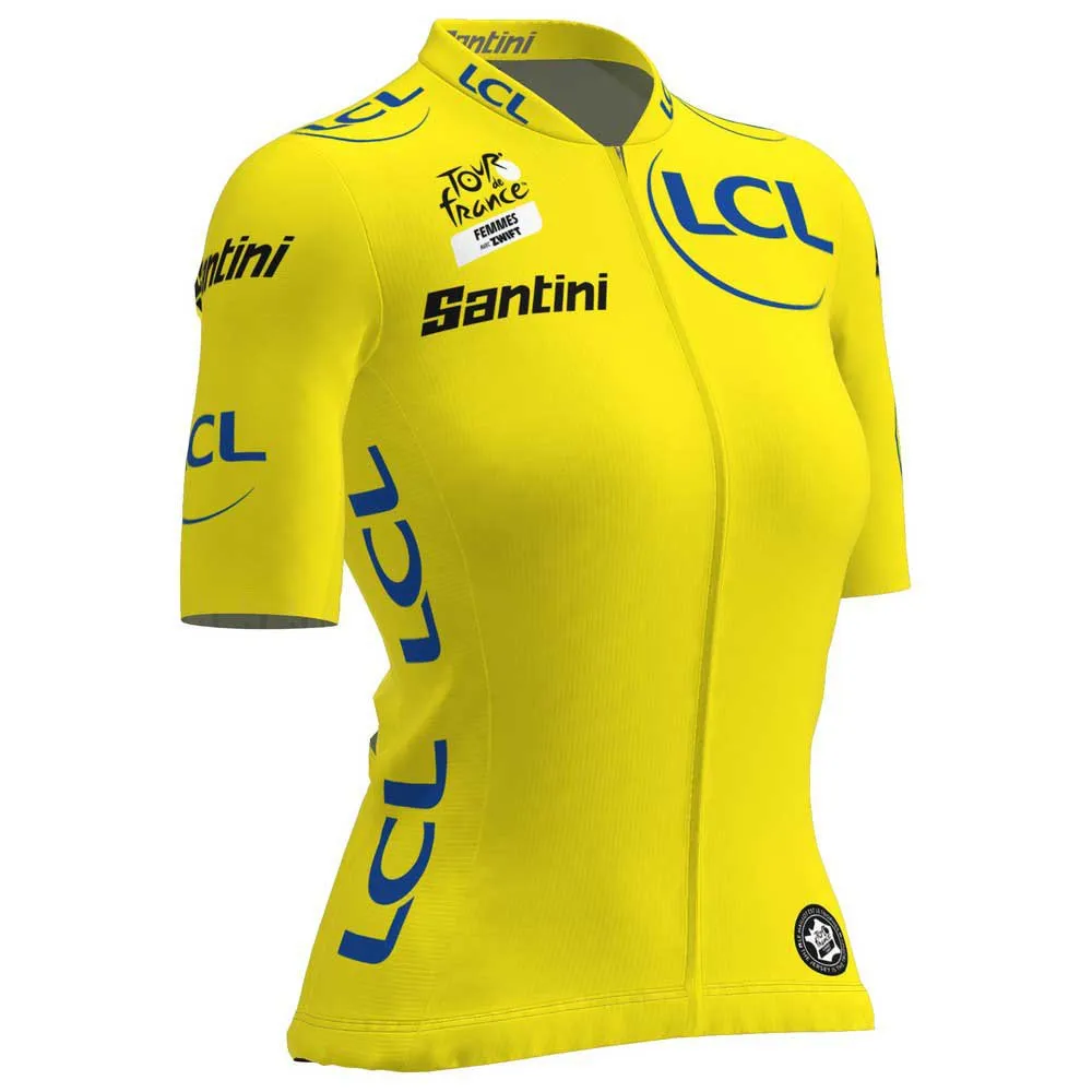 Santini Tour De France Femme Zwift Overall Leader Kurzarm-radtrikot Santini Tour De France Femme Zwift Overall Leader Kurzarm-radtrikot