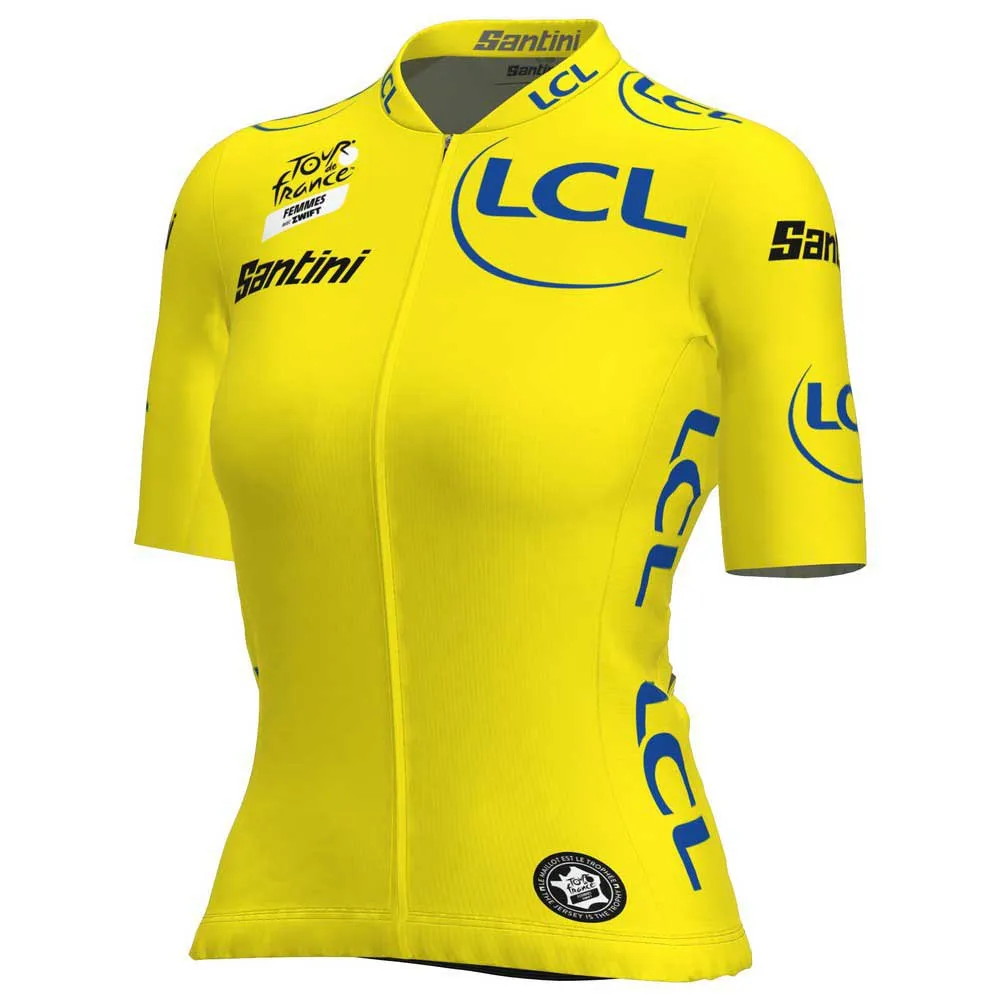 Santini Tour De France Femme Zwift Overall Leader Kurzarm-radtrikot Santini Tour De France Femme Zwift Overall Leader Kurzarm-radtrikot