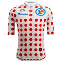 Santini Tour De France Official Polka Dot 2025 Kurzarm-radtrikot Santini Tour De France Official Polka Dot 2025 Kurzarm-radtrikot