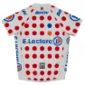 Santini Tour De France Overall Leader Jr Kurzarm-radtrikot, White / red dots