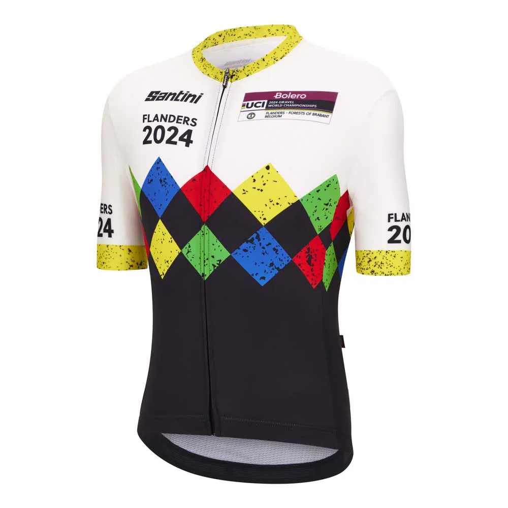 Santini Uci Gravel World Championships Leuven Kurzarm-radtrikot, Black Santini Uci Gravel World Championships Leuven Kurzarm-radtrikot, Black