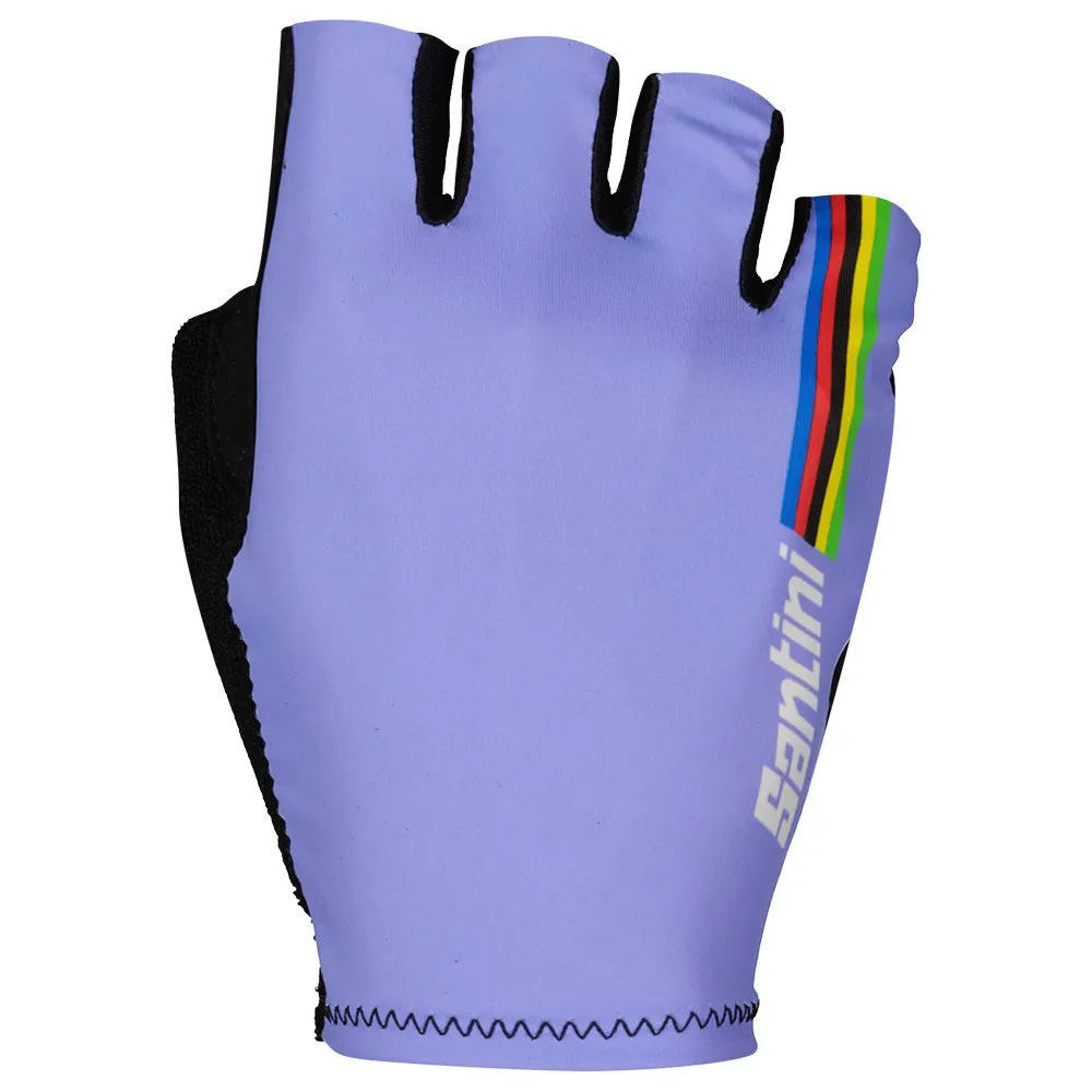 Santini Uci Official Kurze Handschuhe, Purple Santini Uci Official Kurze Handschuhe, Purple
