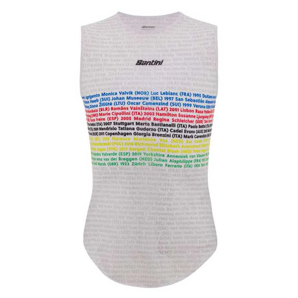 Santini Uci Official World Champion Ärmelloses Baselayer, Print Santini Uci Official World Champion Ärmelloses Baselayer, Print