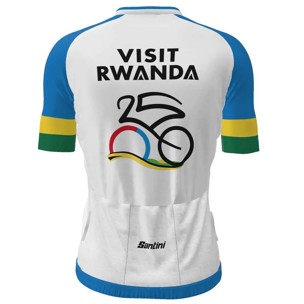 Santini Uci Road World Championships Visit Rwanda 2025 Kurzarm-radtrikot