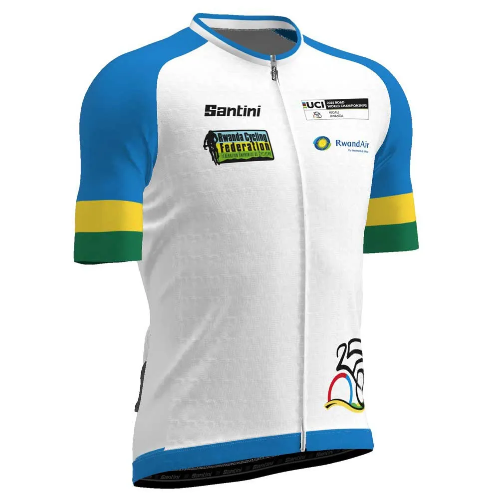 Santini Uci Road World Championships Visit Rwanda 2025 Kurzarm-radtrikot