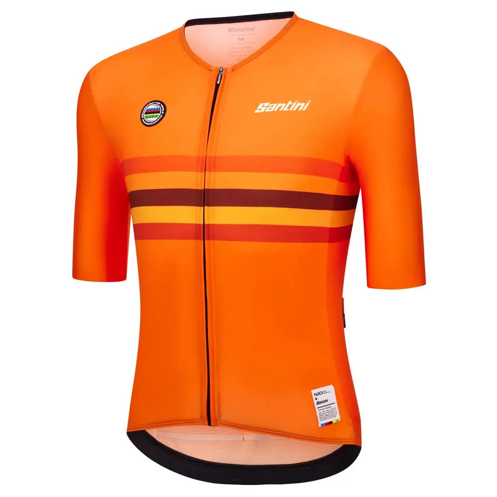 Santini Uci World Champion Netherlands 2025 Kurzarm-radtrikot