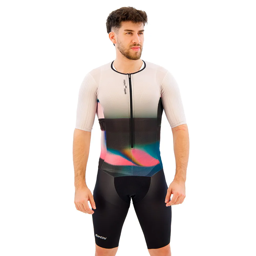 Santini Viper Kurzarm-trisuit Refurbished male, Black