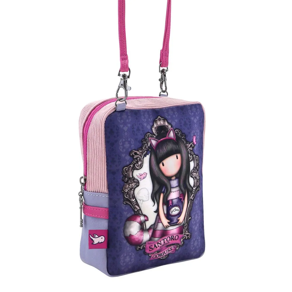 Santoro London Gorjuss™ Cheshire Cat Umhängetasche, Multicolor