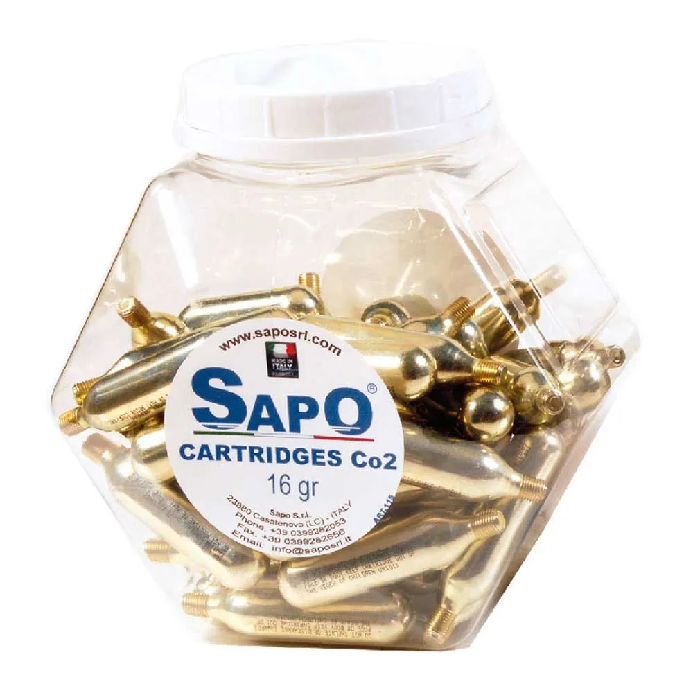 Sapo Co2-kartusche 50 Einheiten, Gold, 16g Sapo Co2-kartusche 50 Einheiten, Gold, 16g