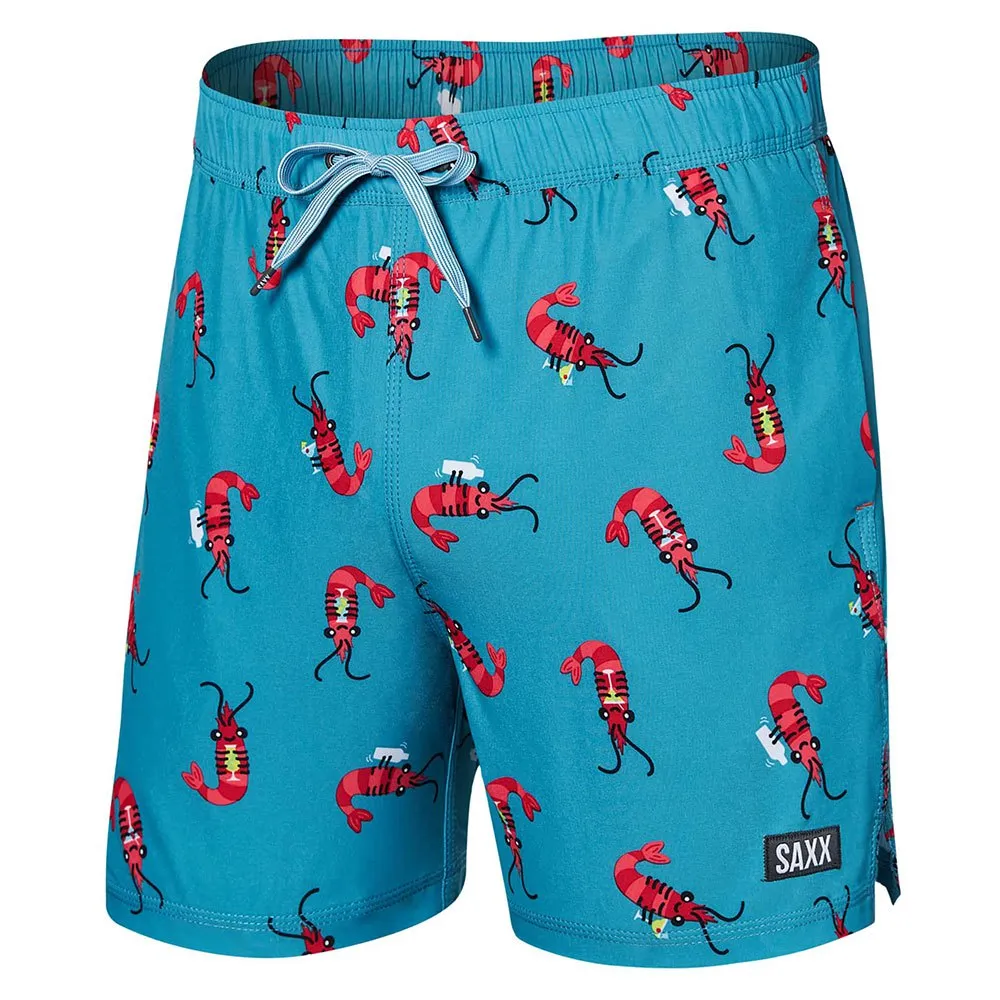 Saxx Underwear Oh Buoy 2in1 Badeshorts male, Shrimp cocktail / blue moon Saxx Underwear Oh Buoy 2in1 Badeshorts male, Shrimp cocktail / blue moon
