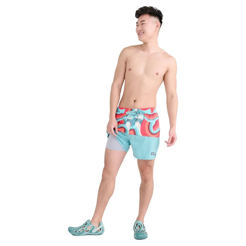 Saxx Underwear Oh Buoy Colourblocked 2in1 Badeshorts Saxx Underwear Oh Buoy Colourblocked 2in1 Badeshorts