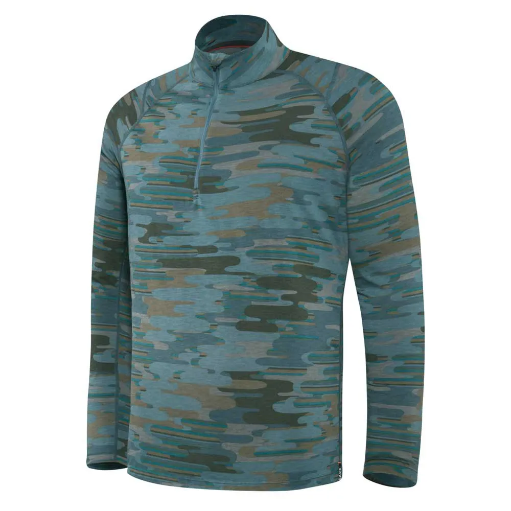 Saxx Underwear Viewfinder Langarm-baselayer, Blue up in smoke camo