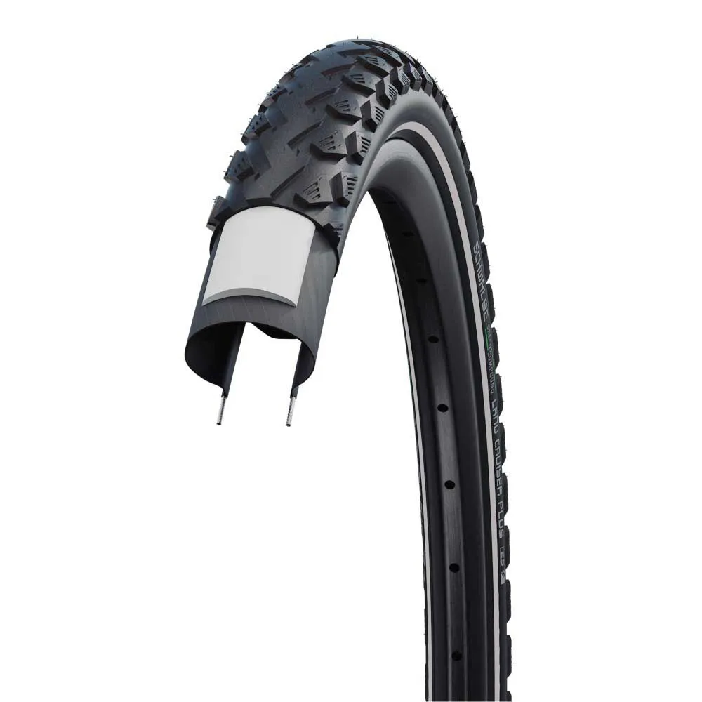Schwalbe Land Cruiser Plus Punctureguard 24´´ X 2.00 Steifer Urbanreifen, Black / reflex, 24" x 2.00 Schwalbe Land Cruiser Plus Punctureguard 24´´ X 2.00 Steifer Urbanreifen, Black / reflex, 24" x 2.00