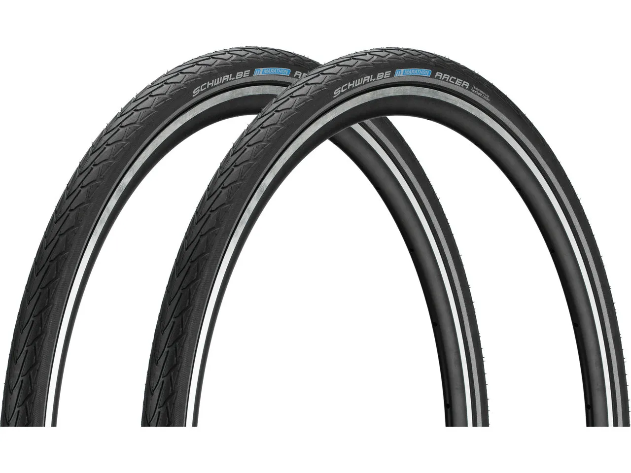 Schwalbe Marathon Racer 28" Drahtreifen 2er-Set, Schwarz, 35-622 Schwalbe Marathon Racer 28" Drahtreifen 2er-Set, Schwarz, 35-622