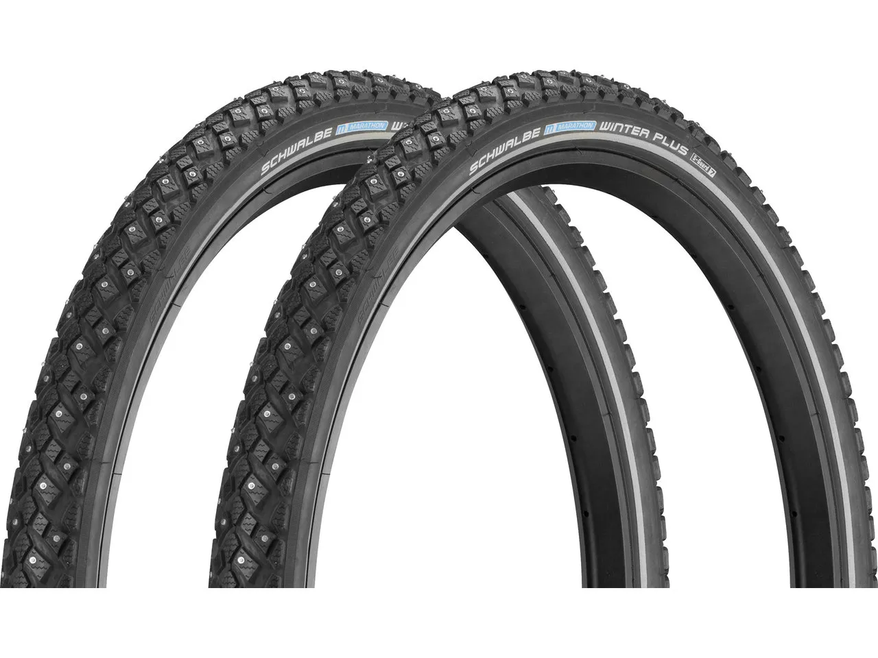 Schwalbe Marathon Winter Plus 20" Draht-Spikereifen 2er-Set, Schwarz, 20 x 1.6 (42-406) Schwalbe Marathon Winter Plus 20" Draht-Spikereifen 2er-Set, Schwarz, 20 x 1.6 (42-406)