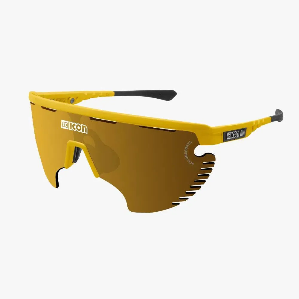 Scicon AEROWING LAMON YELLOW GLOSS Sunglasses, Multimirror bronze lenses