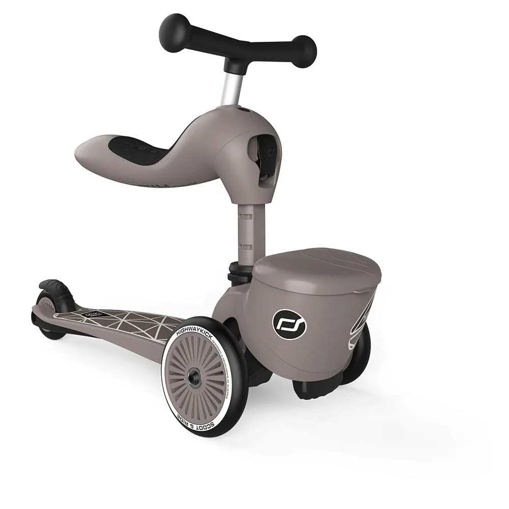 Scoot & Ride Highwaykick One Lifestyle Brown Lines Tretroller, Multicolor, One Size