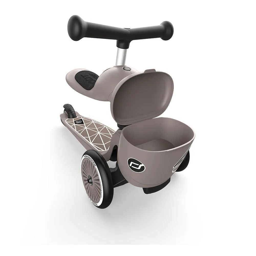 Scoot & Ride Highwaykick One Lifestyle Brown Lines Tretroller, Multicolor, One Size