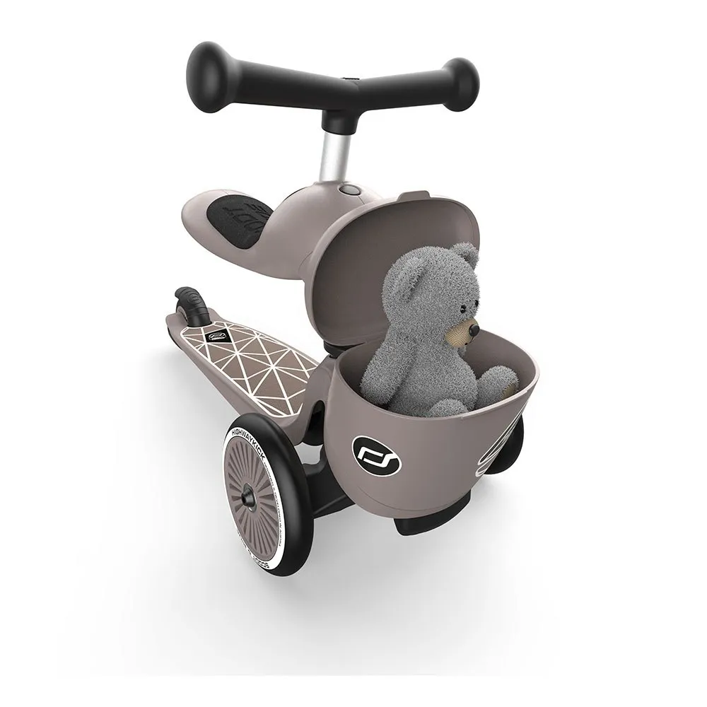 Scoot & Ride Highwaykick One Lifestyle Brown Lines Tretroller, Multicolor, One Size