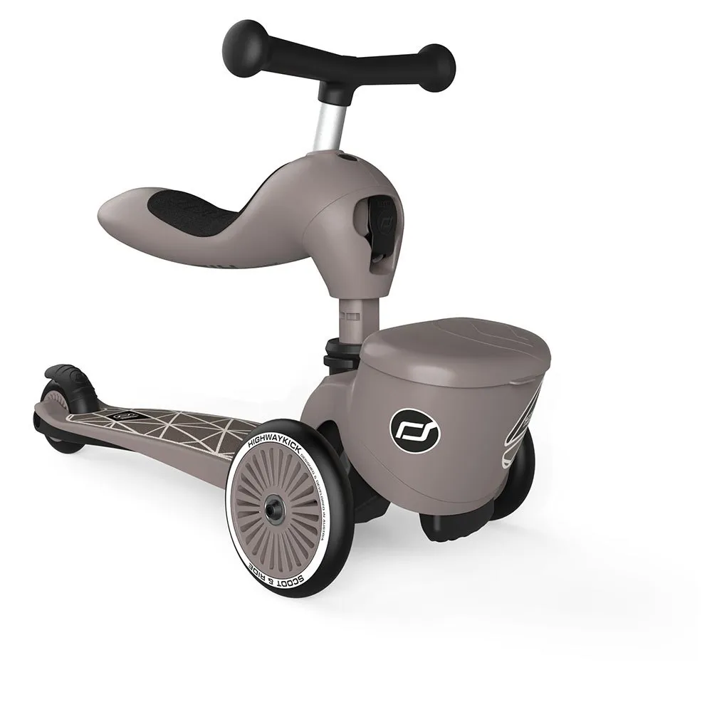 Scoot & Ride Highwaykick One Lifestyle Brown Lines Tretroller, Multicolor, One Size
