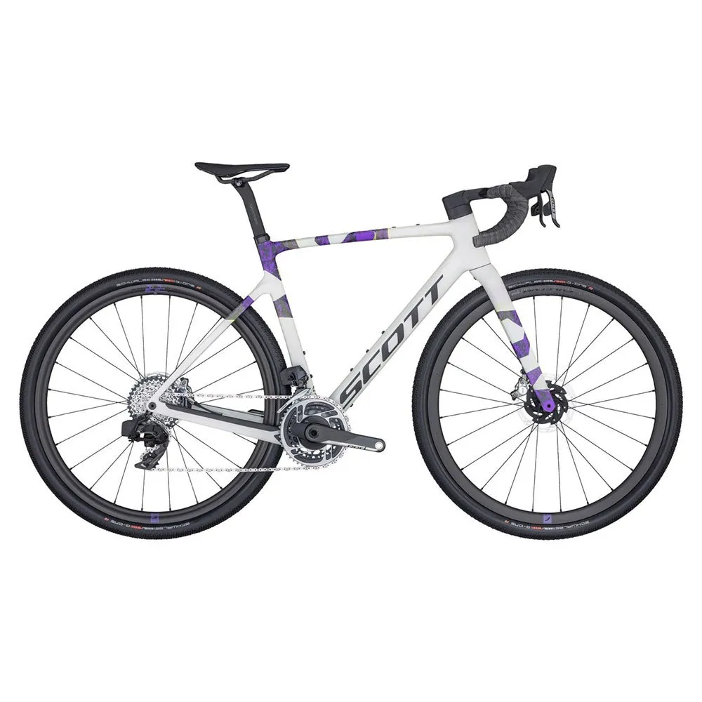 SCOTT Addict Gravel Rc Sram Red Etap Axs Gravelbike, White / purple SCOTT Addict Gravel Rc Sram Red Etap Axs Gravelbike, White / purple