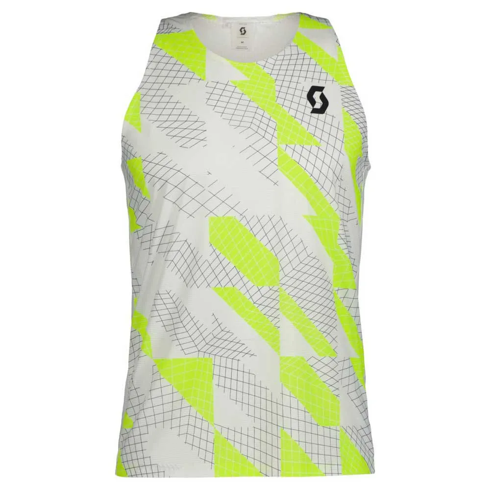 SCOTT Ms Rc Run ärmelloses T-shirt male, White / black SCOTT Ms Rc Run ärmelloses T-shirt male, White / black