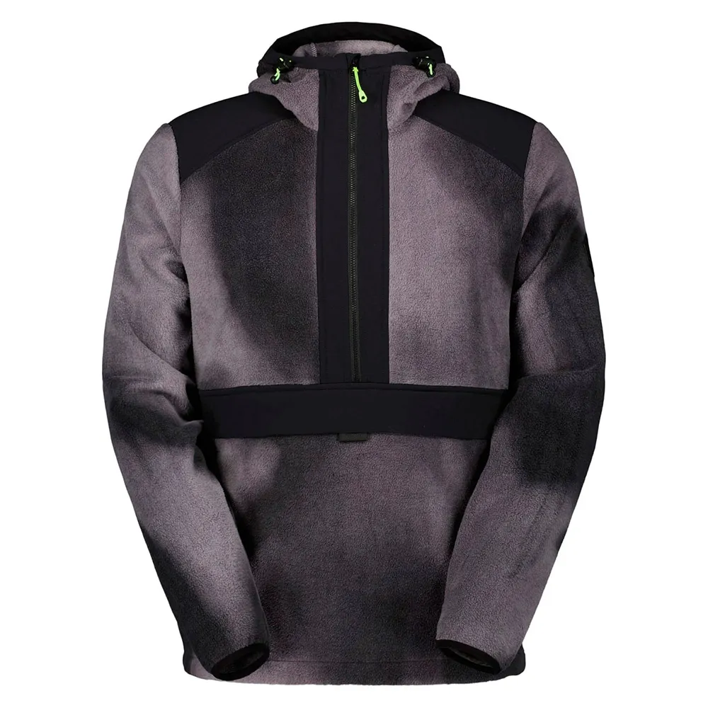 SCOTT Original Kapuzenfleece, Evening greyprint / black