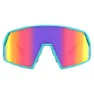 SCOTT Pro Shield Metaverse Sonnenbrille, Stealth blue / radiant pink, Teal Chrome/CAT3