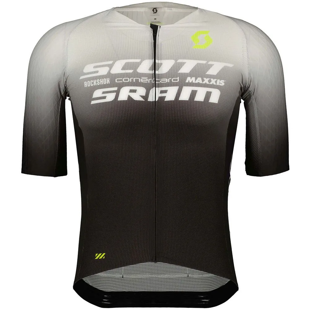 SCOTT Rc Scott-sram Aero Kurzarm-radtrikot, White / black