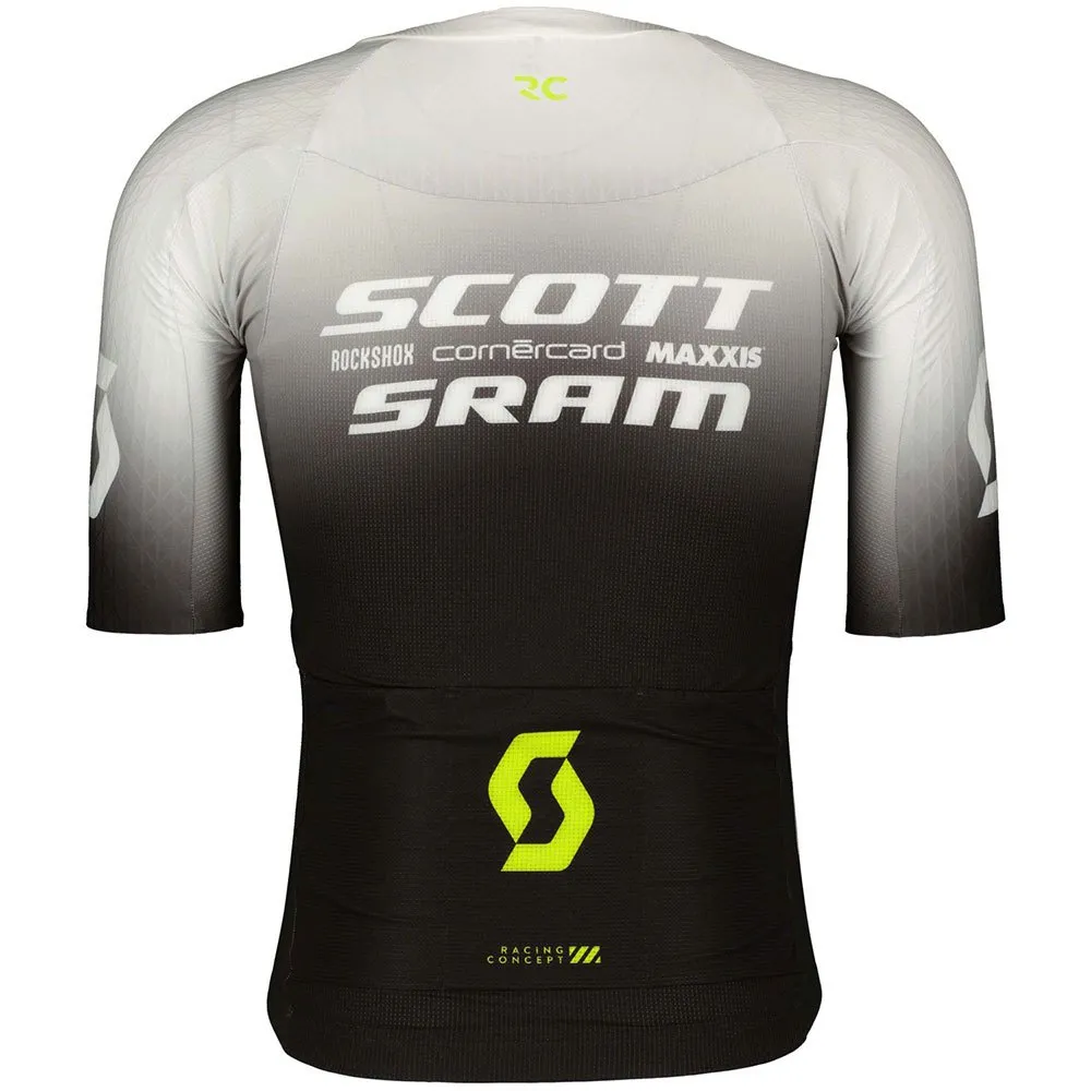 SCOTT Rc Scott-sram Aero Kurzarm-radtrikot, White / black