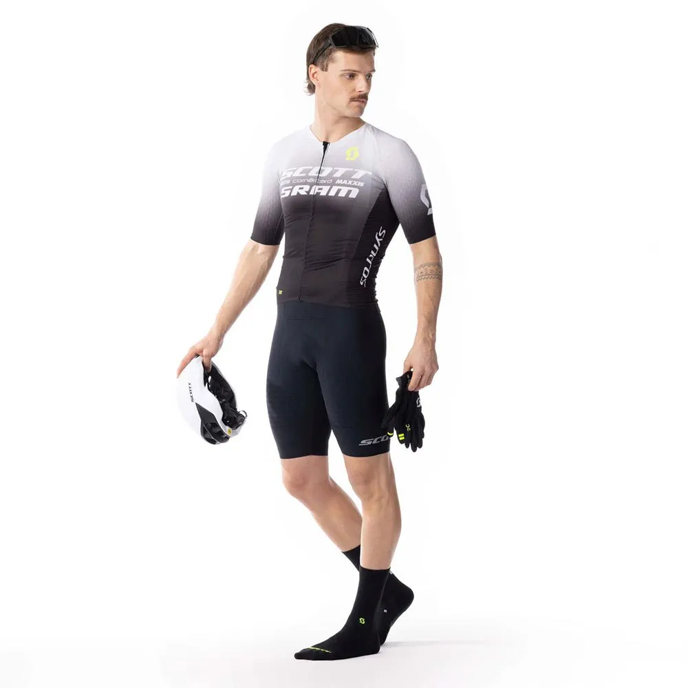 SCOTT Rc Scott-sram Aero Kurzarm-radtrikot, White / black