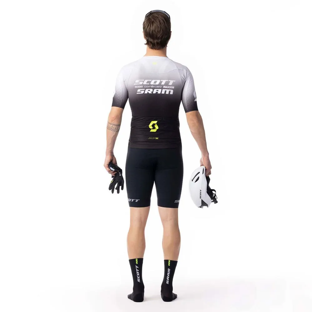 SCOTT Rc Scott-sram Aero Kurzarm-radtrikot, White / black