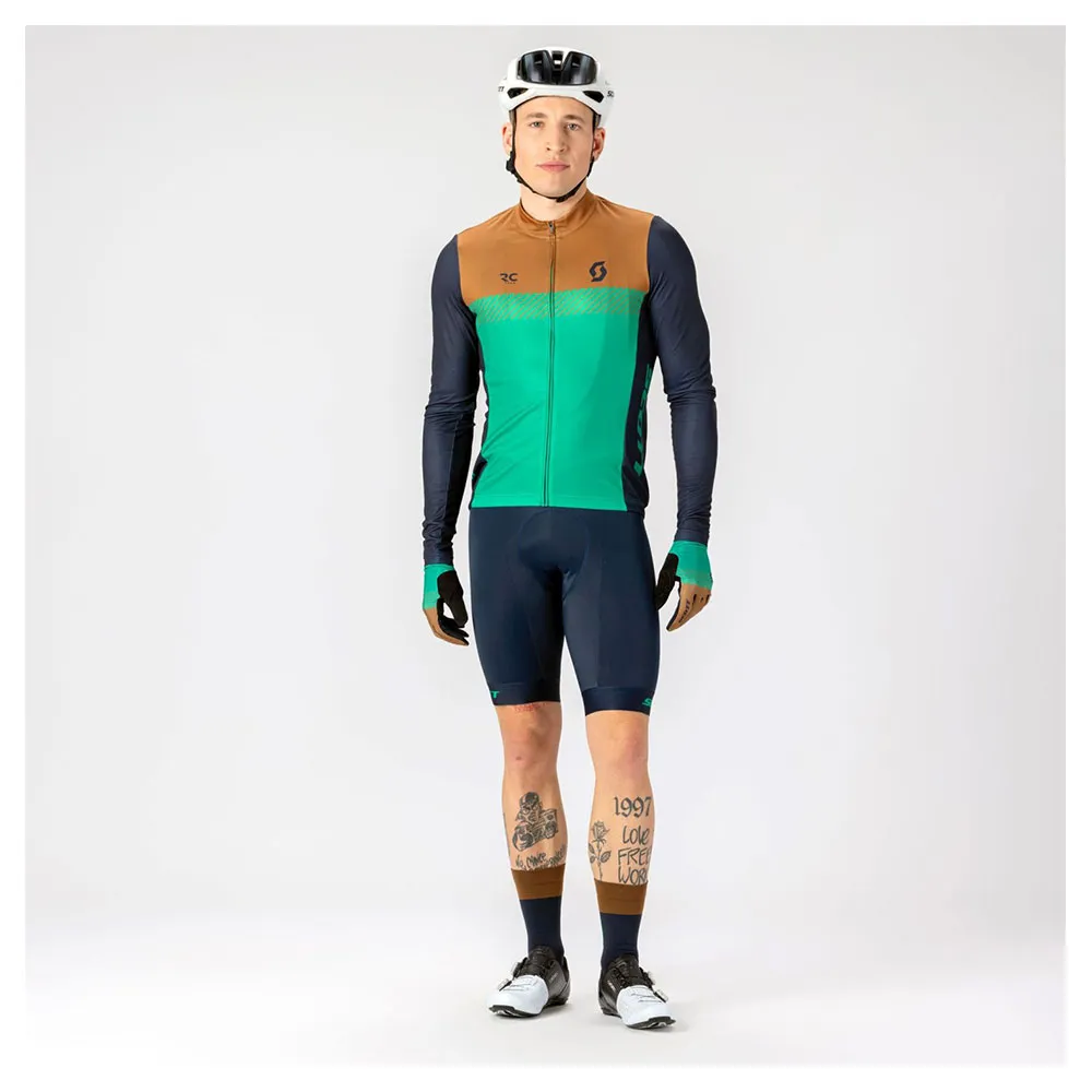 SCOTT Rc Team Langarm-trikot, Bread brown / amazon green, M