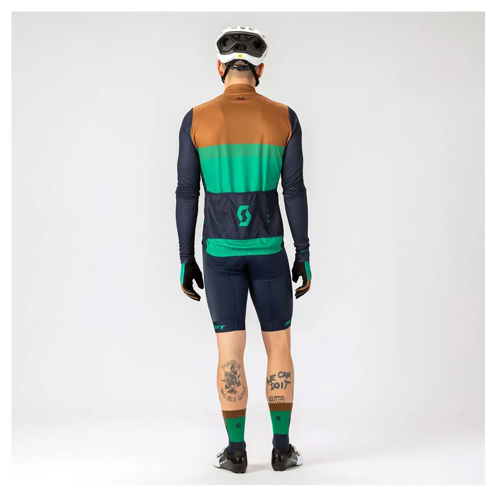 SCOTT Rc Team Langarm-trikot, Bread brown / amazon green, M