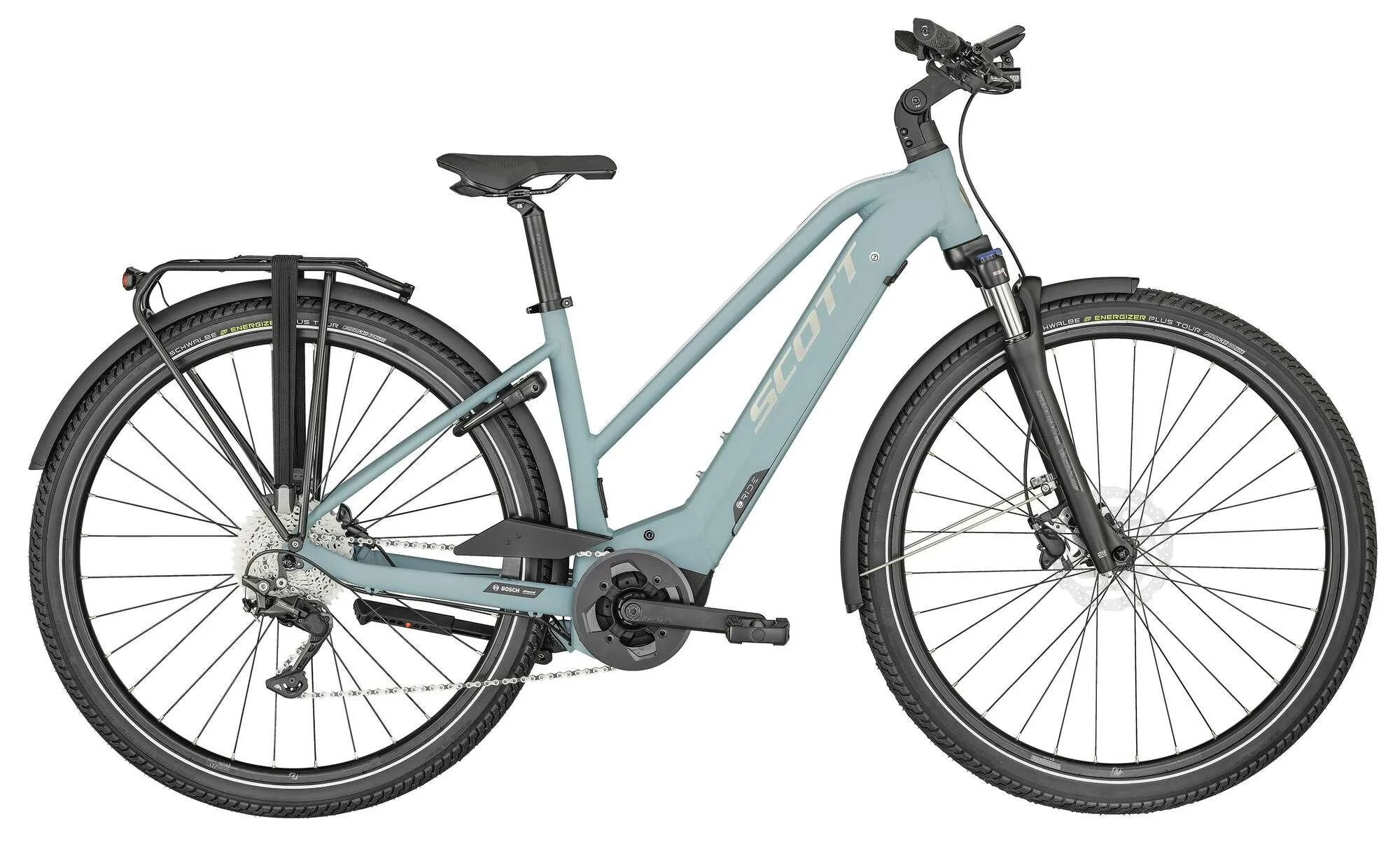 SCOTT Sub Tour eRIDE 10 Lady Muted Blue 28" 625 Wh Trapez, Hellblau, S