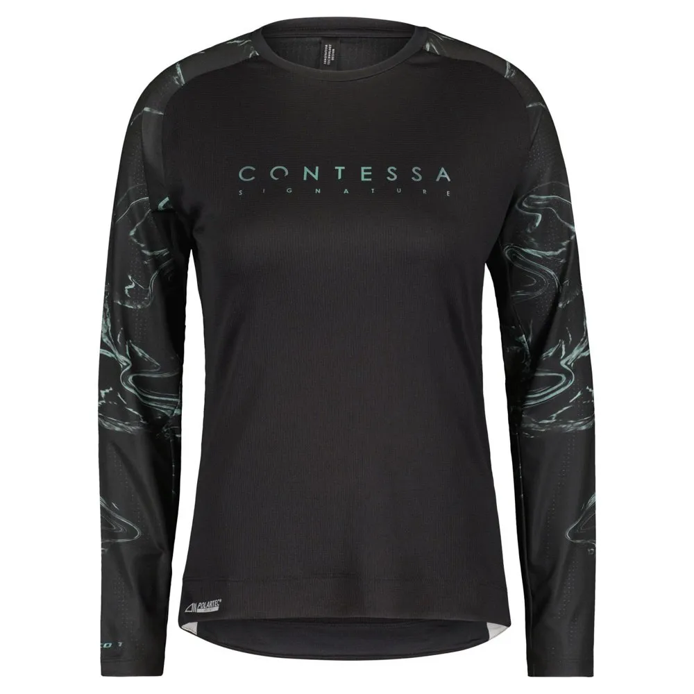 SCOTT Trail Contessa Sign Langarm-trikot, Black, L