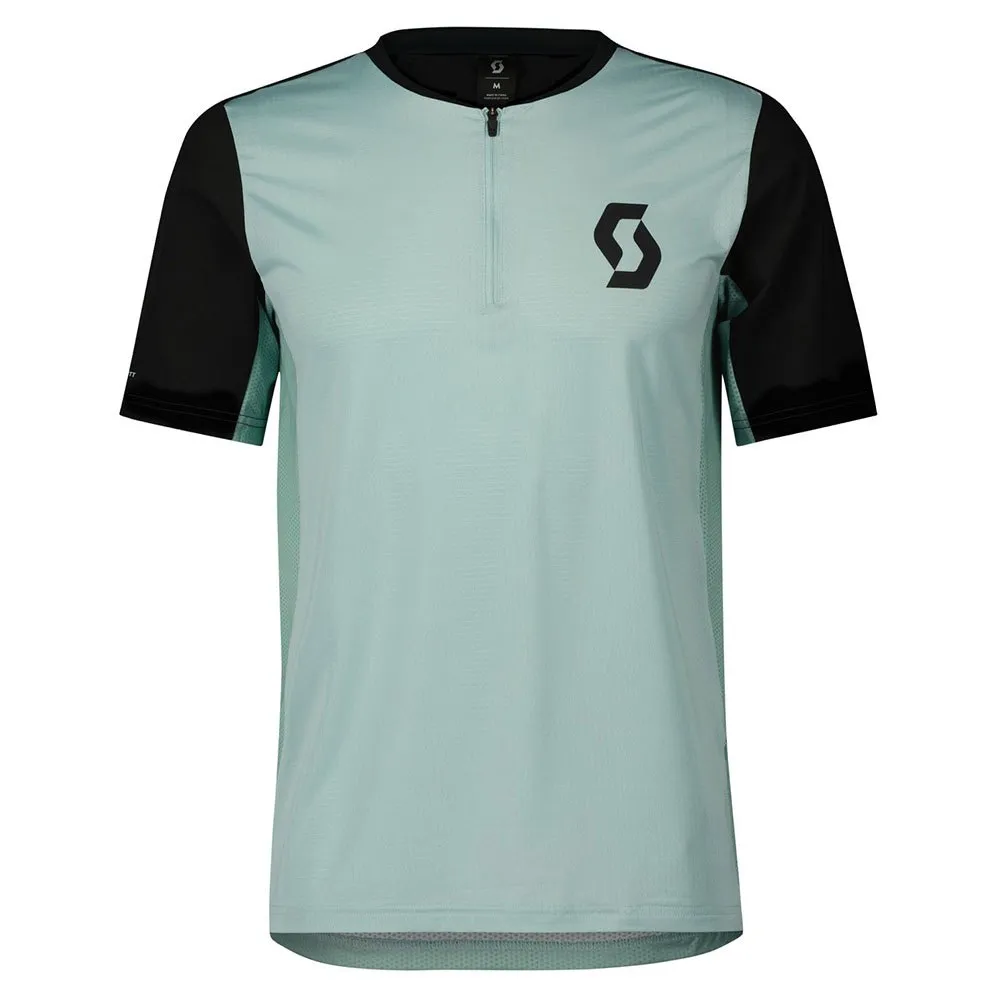 SCOTT Trail Vertic Zip Kurzarm Enduro Trikot, Mineral green / black, S SCOTT Trail Vertic Zip Kurzarm Enduro Trikot, Mineral green / black, S
