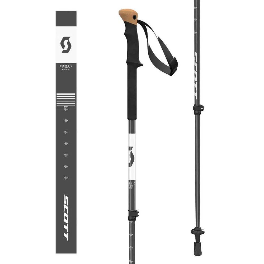 SCOTT Trek Carbon Stöcke, Black, 100-130cm SCOTT Trek Carbon Stöcke, Black, 100-130cm