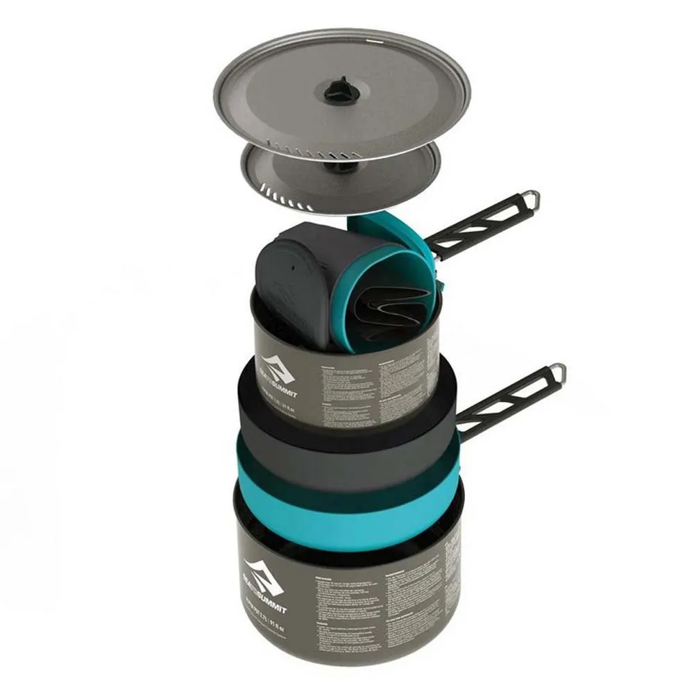 Sea To Summit Alpha 2.2 Kochtopfset, Black / blue, One Size Sea To Summit Alpha 2.2 Kochtopfset, Black / blue, One Size
