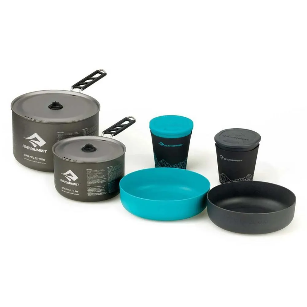 Sea To Summit Alpha 2.2 Kochtopfset, Black / blue, One Size Sea To Summit Alpha 2.2 Kochtopfset, Black / blue, One Size