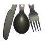 Sea To Summit Aluminium Alphaset Besteckset 3 Stücke, Black, One Size