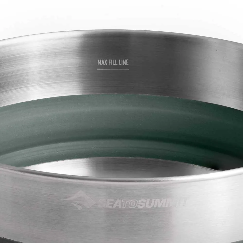 Sea To Summit Edelstahl Faltbarer Topf Für Umleitungen 3l, Steel, One Size Sea To Summit Edelstahl Faltbarer Topf Für Umleitungen 3l, Steel, One Size