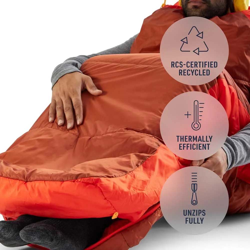Sea To Summit Hamelin-9c Schlafsack, Red, Double Zipper Sea To Summit Hamelin-9c Schlafsack, Red, Double Zipper