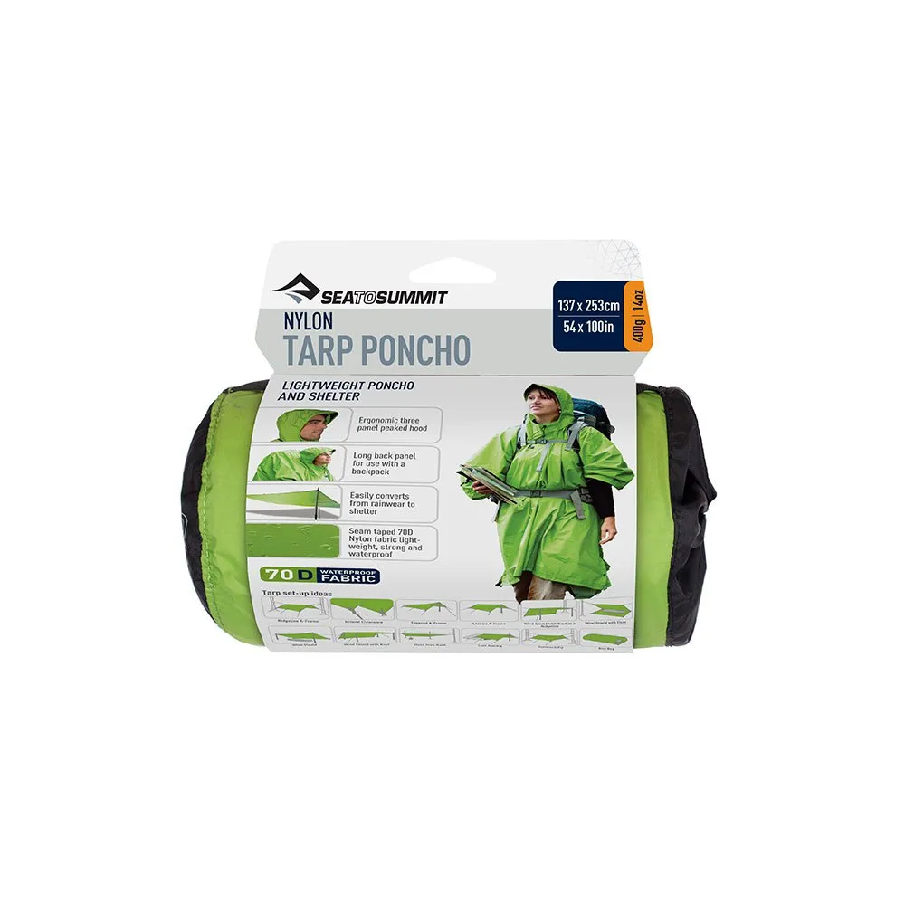 Sea To Summit Nylon Tarp Poncho, Green