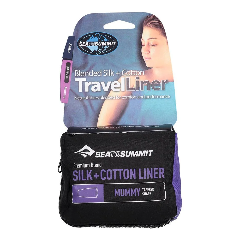Sea To Summit Premium Seide+baumwolle Mumienfutter, Navy Sea To Summit Premium Seide+baumwolle Mumienfutter, Navy