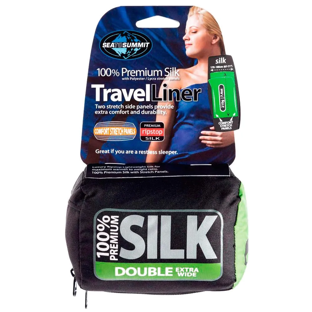 Sea To Summit Premium Silk Double Rectangular Futter, Navy Sea To Summit Premium Silk Double Rectangular Futter, Navy
