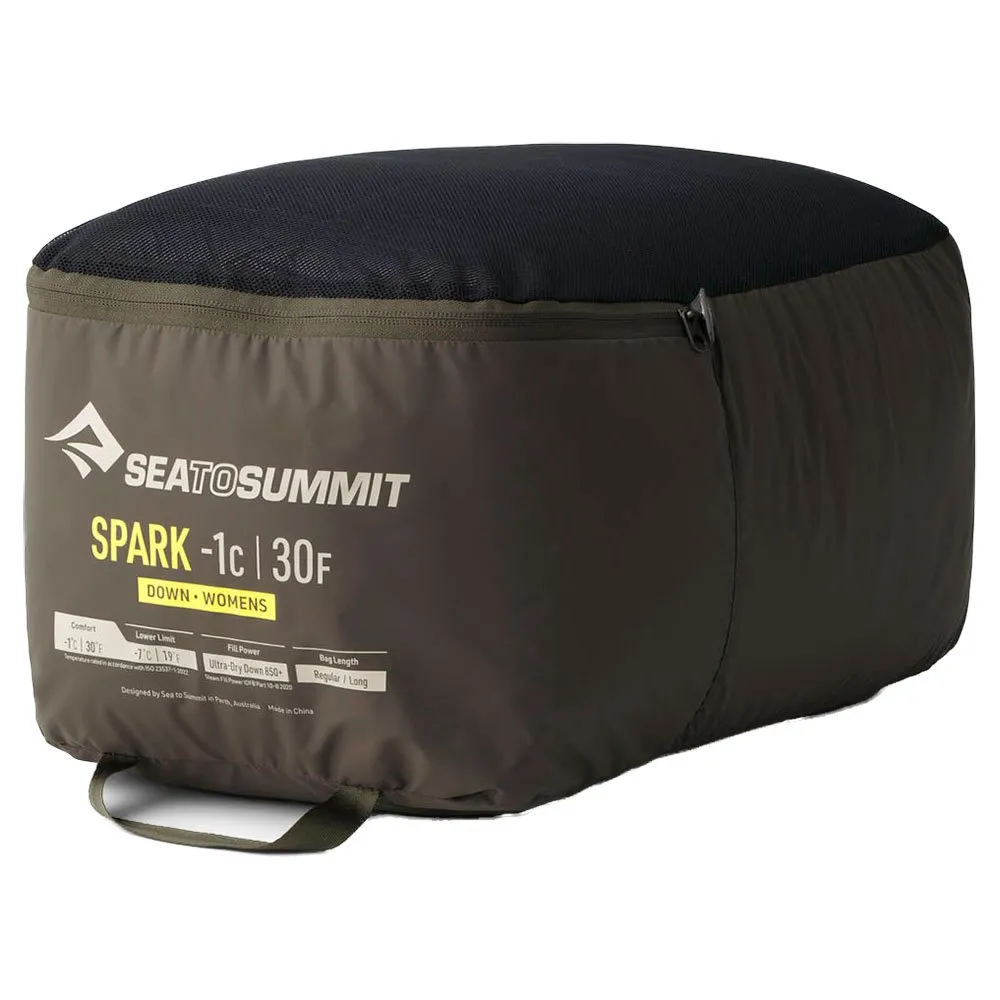 Sea To Summit Spark W-1°c Schlafsack, Grey / yellow, Right Zipper Sea To Summit Spark W-1°c Schlafsack, Grey / yellow, Right Zipper