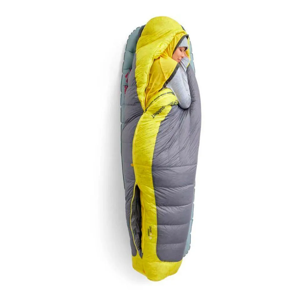 Sea To Summit Spark W-9°c Schlafsack, Grey / yellow, Right Zipper Sea To Summit Spark W-9°c Schlafsack, Grey / yellow, Right Zipper