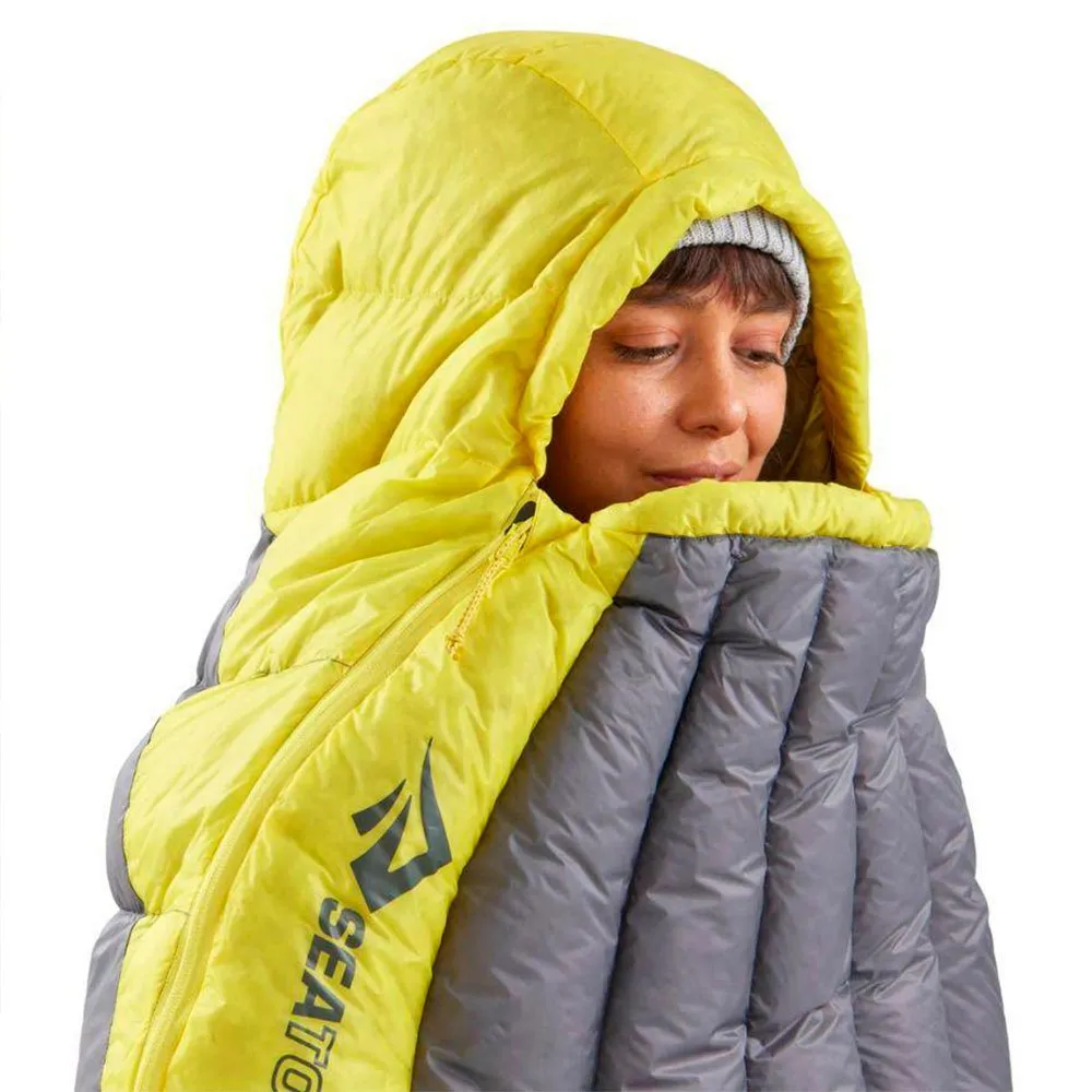 Sea To Summit Spark W-9°c Schlafsack, Grey / yellow, Right Zipper Sea To Summit Spark W-9°c Schlafsack, Grey / yellow, Right Zipper